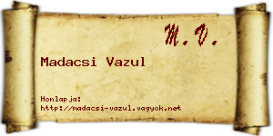 Madacsi Vazul névjegykártya